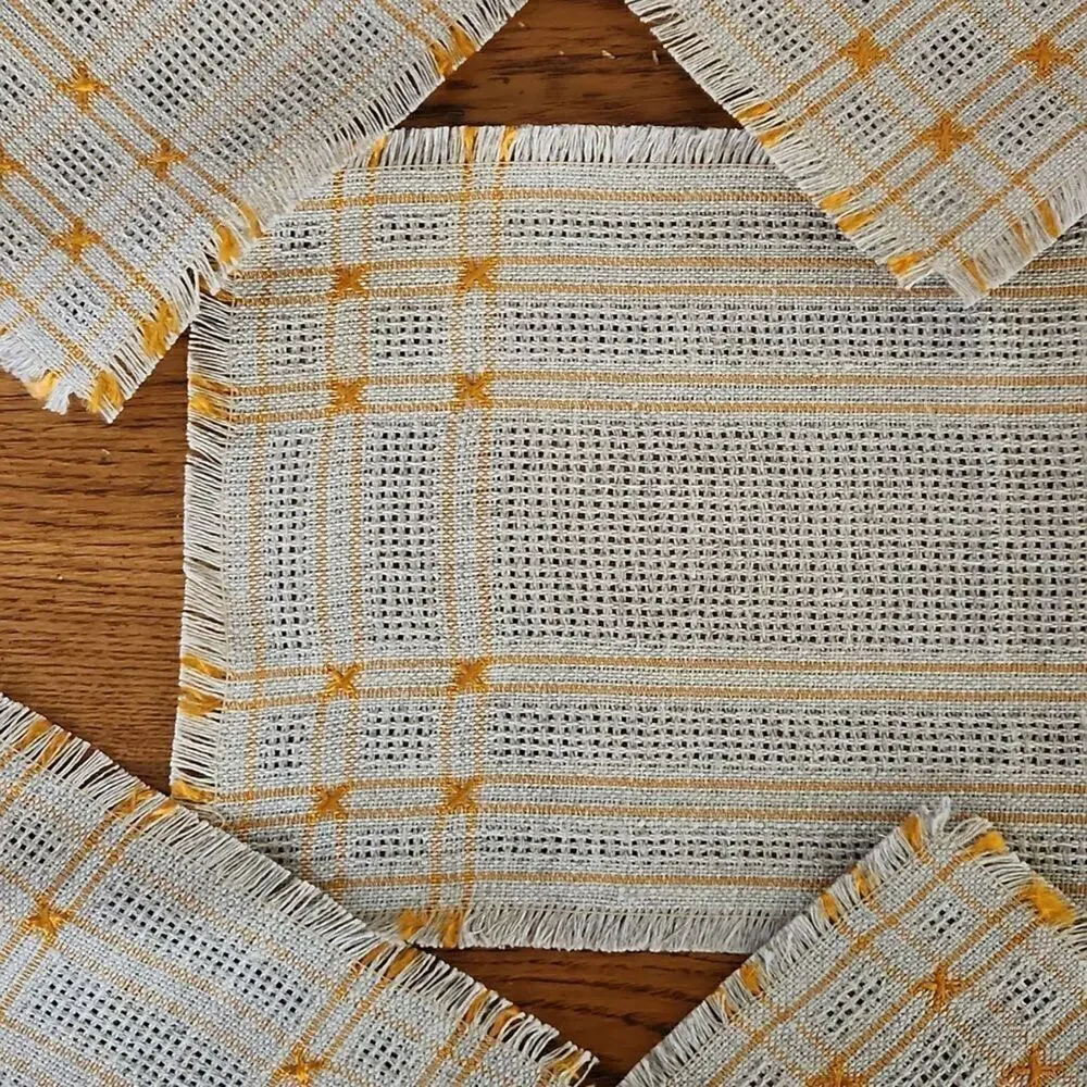 Lithuanian woven linen tablerunner and placemats new without tags